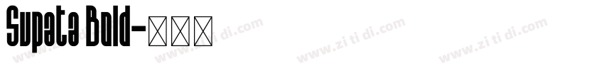 Supata Bold字体转换